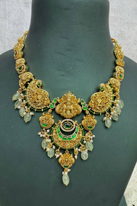 Temple with Diamond look Stone Jewellery
