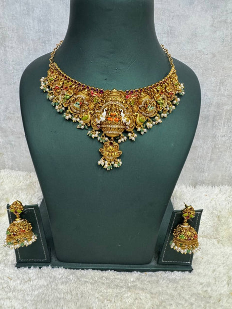 Temple With Choker Necklace Jewellery