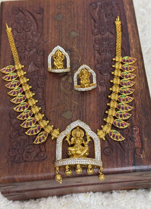 Temple with Diamond look Stone Jewellery