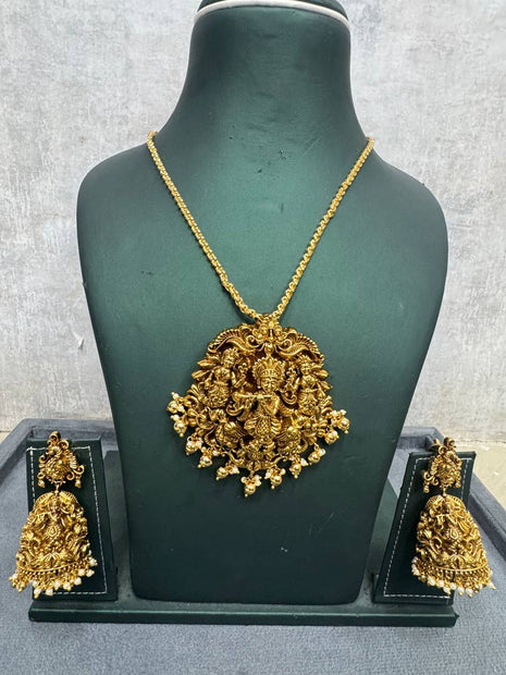 Long Dollar Chain With Earring