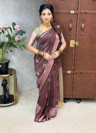 Premium Kanchi Silver Zari