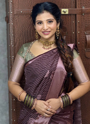 Premium Kanchi Silver Zari