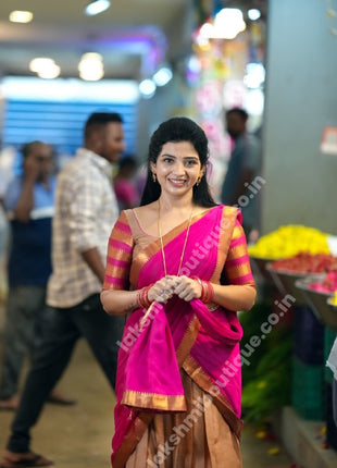 Half Saree (Stitched Skirt, Unstitched Blouse)
