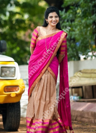 Half Saree (Stitched Skirt, Unstitched Blouse)