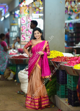 Half Saree (Stitched Skirt, Unstitched Blouse)