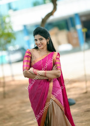 Half Saree (Stitched Skirt, Unstitched Blouse)