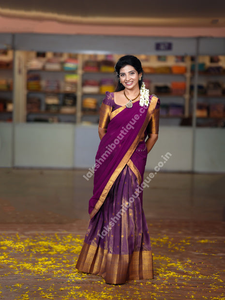 Half Saree (Stitched Skirt, Unstitched Blouse)