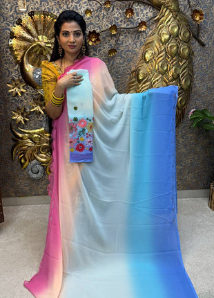 Saree Blouse Combo (Designer Saree With Blouse)