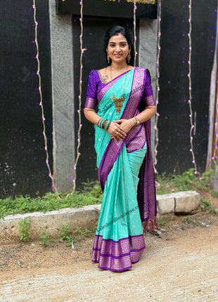 Premium Kanchi Silver Zari