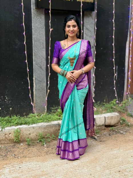 Premium Kanchi Silver Zari