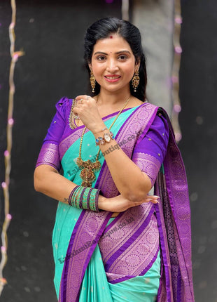 Premium Kanchi Silver Zari