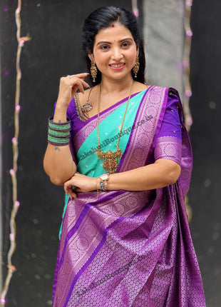 Premium Kanchi Silver Zari