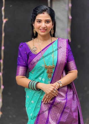 Premium Kanchi Silver Zari