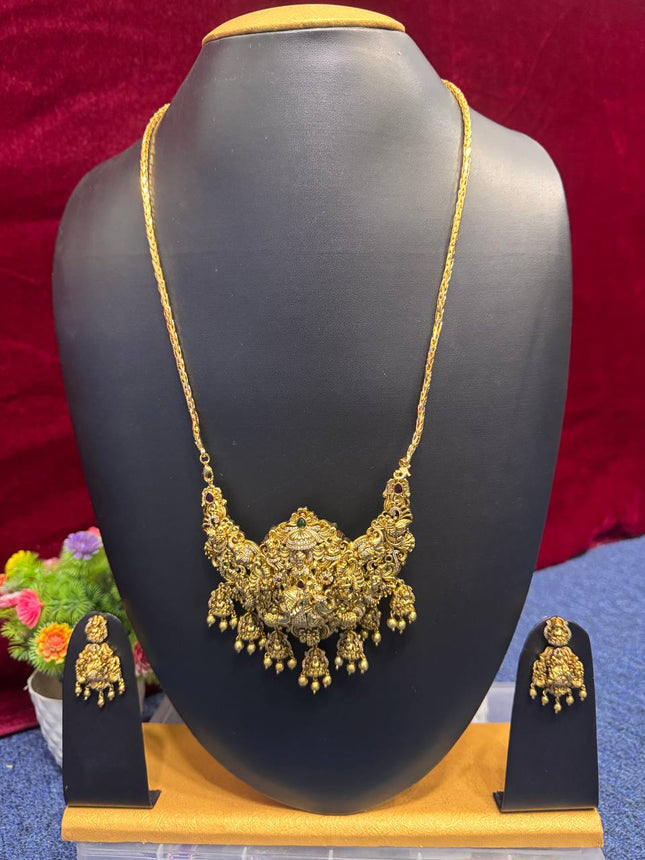 Long Dollar Chain With Earring