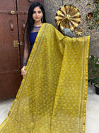 Cotton With (Bagru Dabu Print Saree)