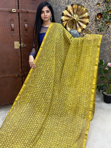 Cotton With (Bagru Dabu Print Saree)