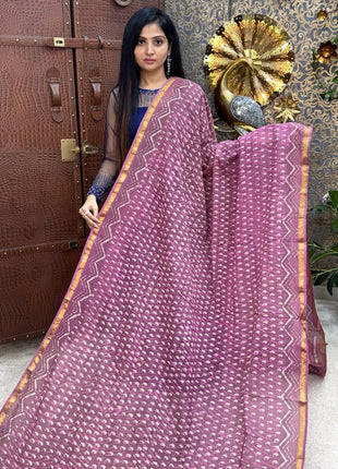 Cotton With (Bagru Dabu Print Saree)