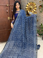 Cotton With (Bagru Dabu Print Saree)