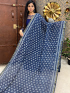 Cotton With (Bagru Dabu Print Saree)