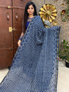 Cotton With (Bagru Dabu Print Saree)