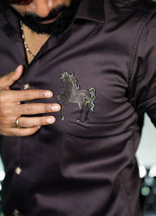 Shirt Full Sleeve- coffee brown