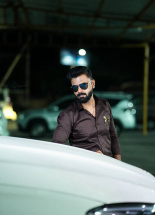 Shirt Full Sleeve- coffee brown