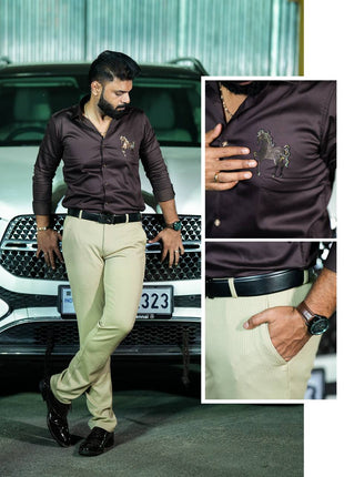 Shirt Full Sleeve- coffee brown