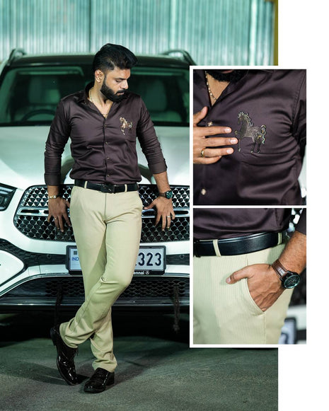 Shirt Full Sleeve- coffee brown