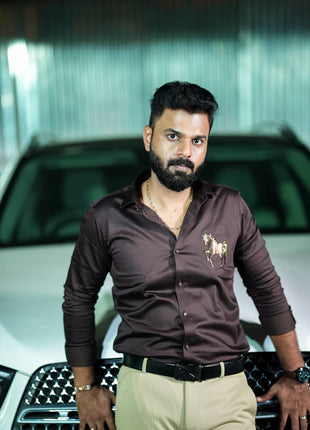 Shirt Full Sleeve- coffee brown