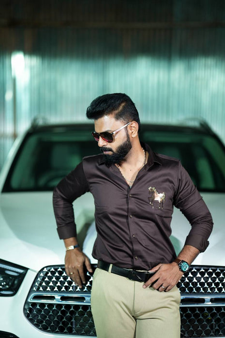 Shirt Full Sleeve- coffee brown