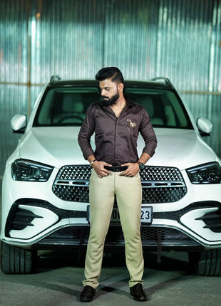 Shirt Full Sleeve- coffee brown