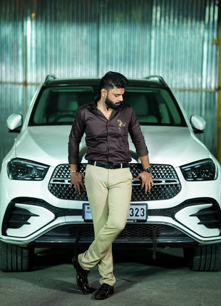 Shirt Full Sleeve- coffee brown