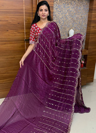 Designer  Saree (STONE WORK)