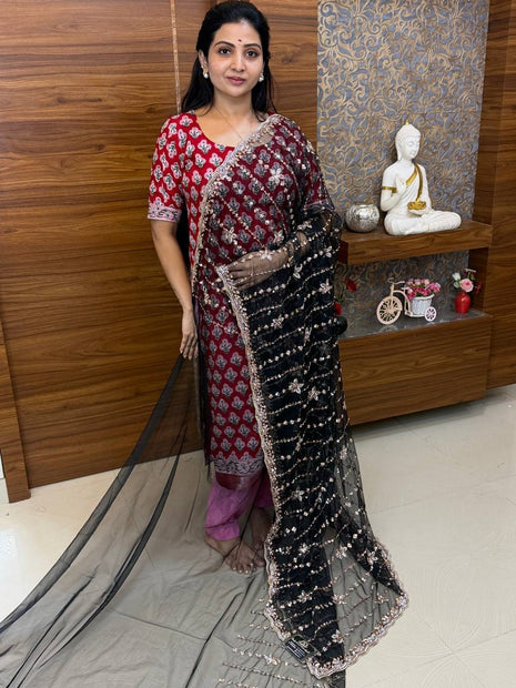 Designer Saree (STONE WORK)