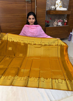 Premium Kanchi Gold Zari Pallaku Design
