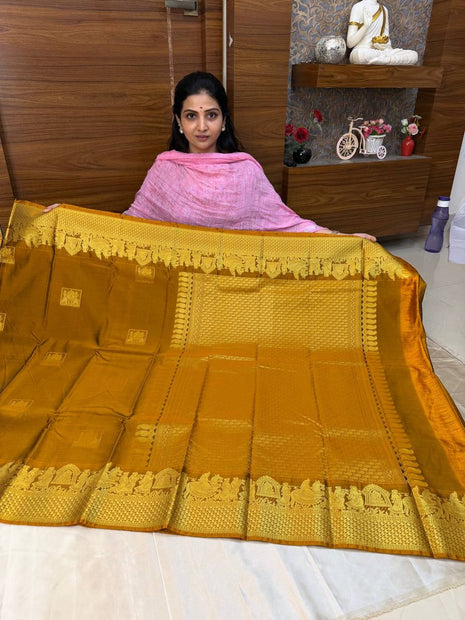 Premium Kanchi Gold Zari Pallaku Design