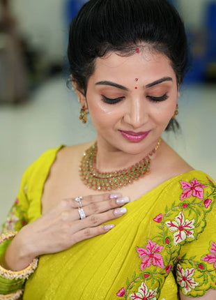 Designer Saree With Cut Work