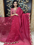 Designer Saree With Cut Work