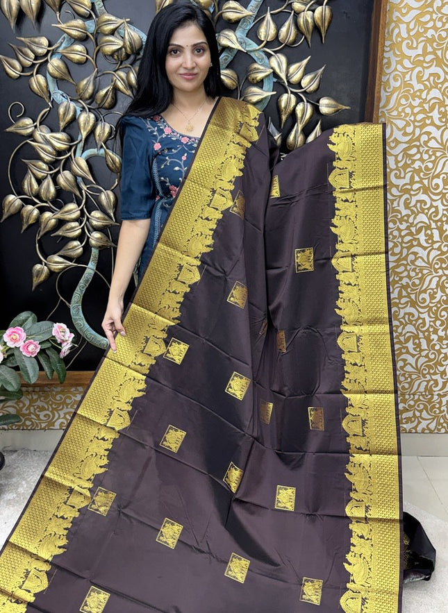 Premium Kanchi Gold Zari Pallaku Design