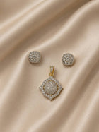 Diamond look Stone Dollar With Earring