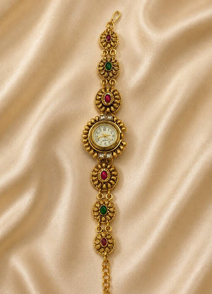 Women's Gold-Tone Ethnic Bracelet Watch