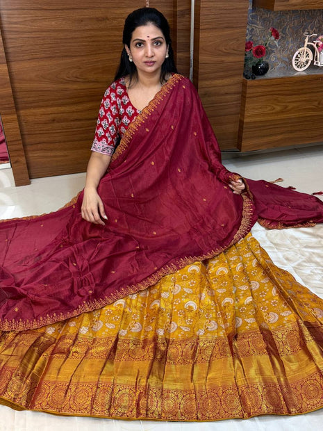 Lehenga is Free Size (Semi Stitched )