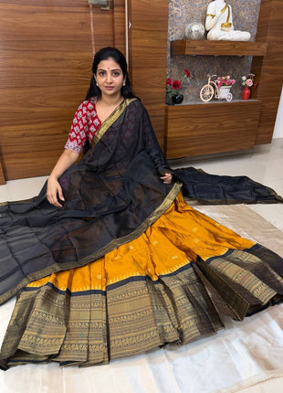 Half Saree (Stitched Skirt, Unstitched Blouse)