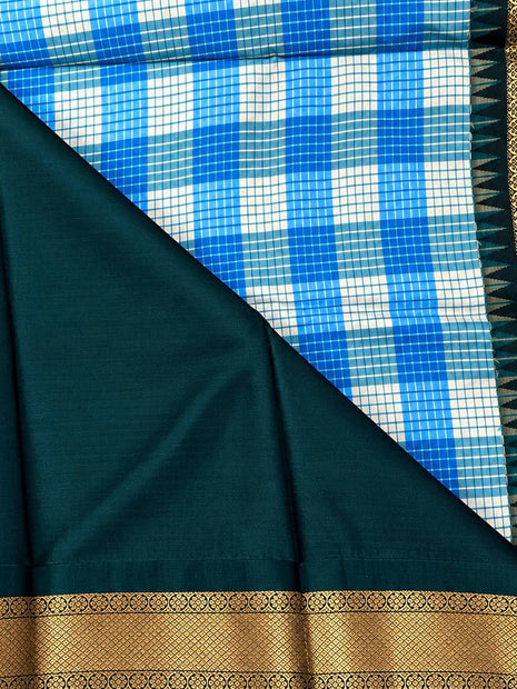 Premium Kanchi With Madras Checks Saree
