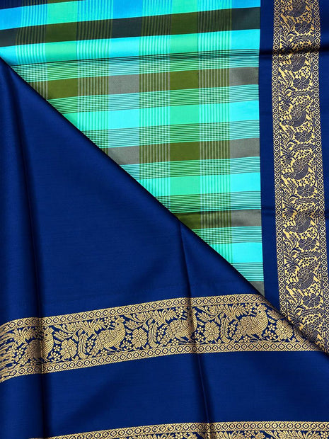 Premium Kanchi With Madras Checks Saree