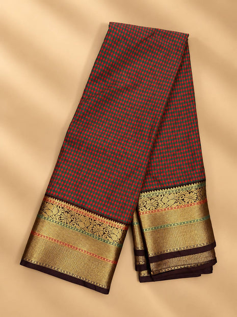 Premium Kanchi With Madras Checks Saree