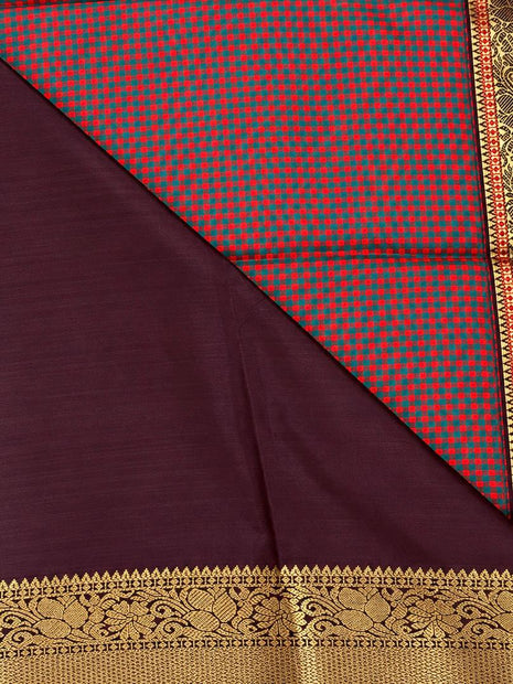 Premium Kanchi With Madras Checks Saree