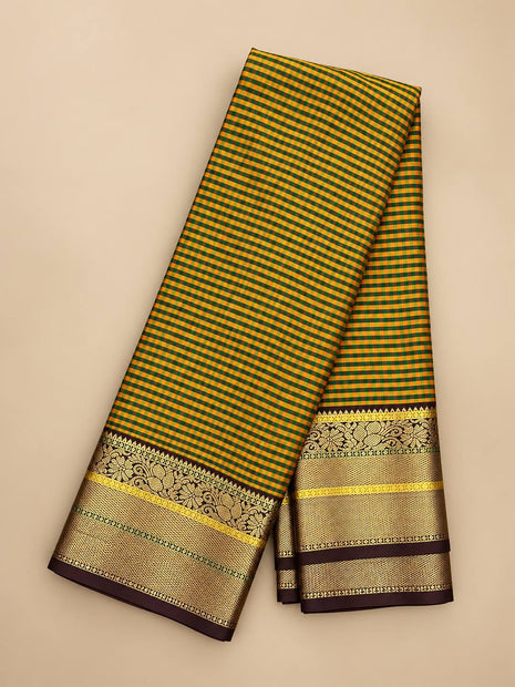 Premium Kanchi With Madras Checks Saree