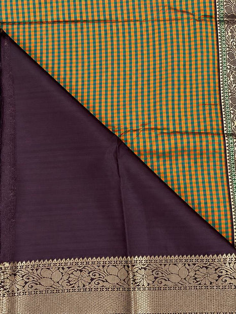 Premium Kanchi With Madras Checks Saree