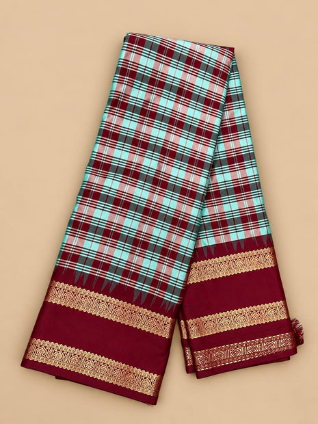 Premium Kanchi With Madras Checks Saree